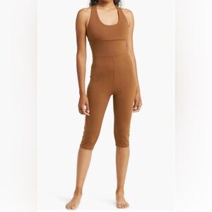 ALO Yoga Cinnamon Brown Airbrush Physique Onesie/Jumpsuit- SIZE SMALL